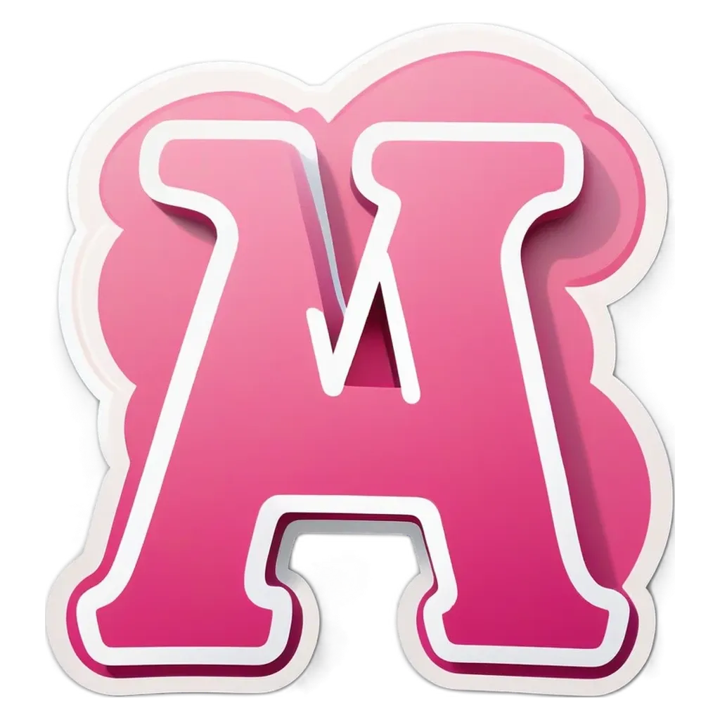 The letter 'H' in pink is large and bold.