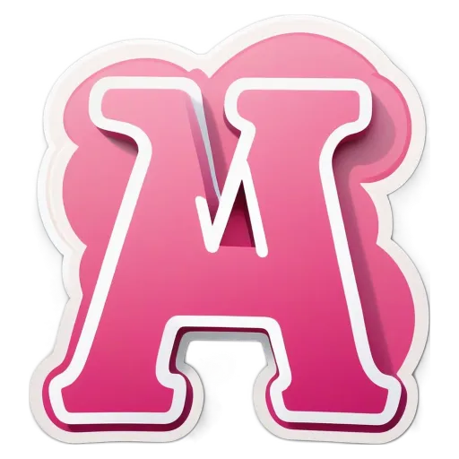 The letter 'H' in pink is large and bold.