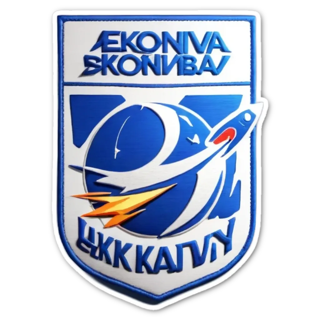 A patch that says Eek katavy with a rocket on it.