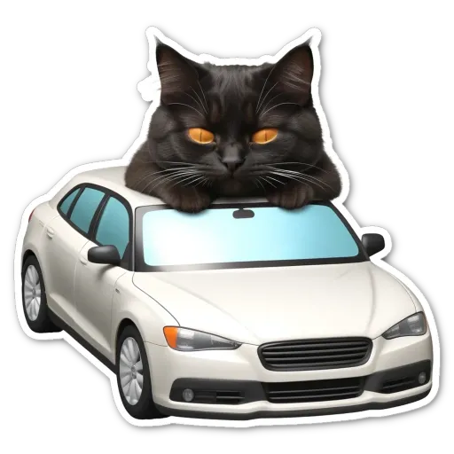 A black cat is sitting on top of a car.