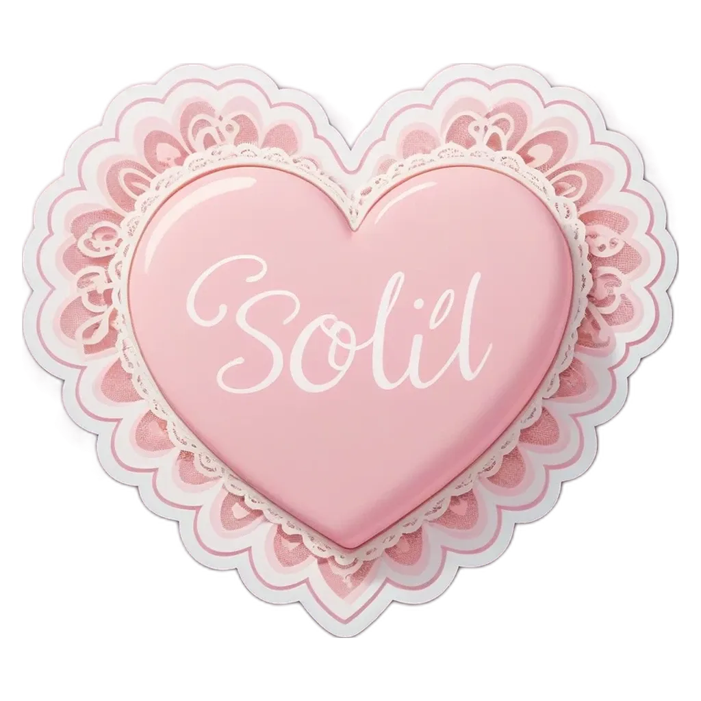 A pink heart with the word SOIL written on it.