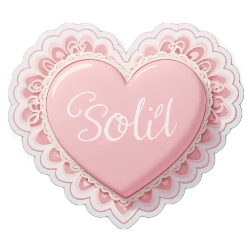 A pink heart with the word SOIL written on it.