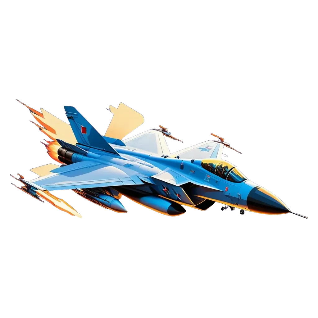 A blue and white airplane that is part of a game.