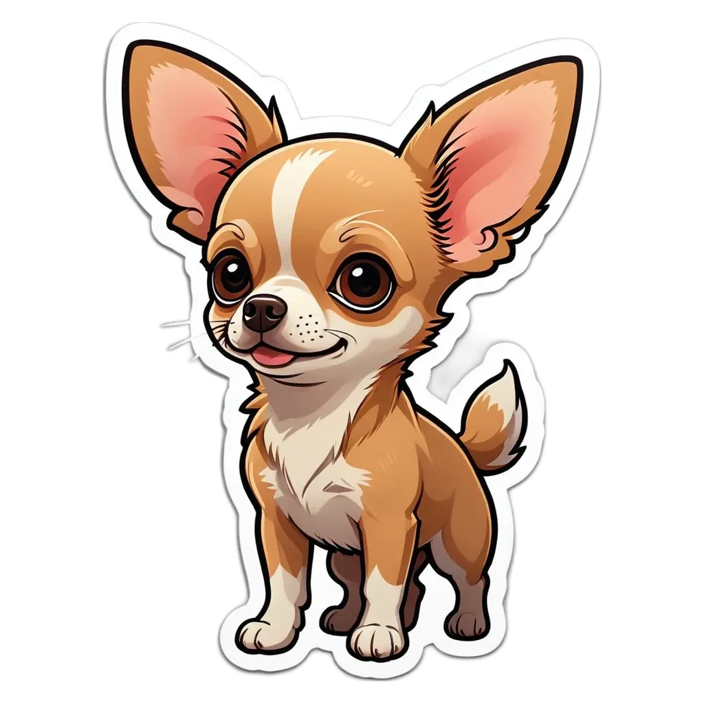 A cute little chihuahua dog with a black background.