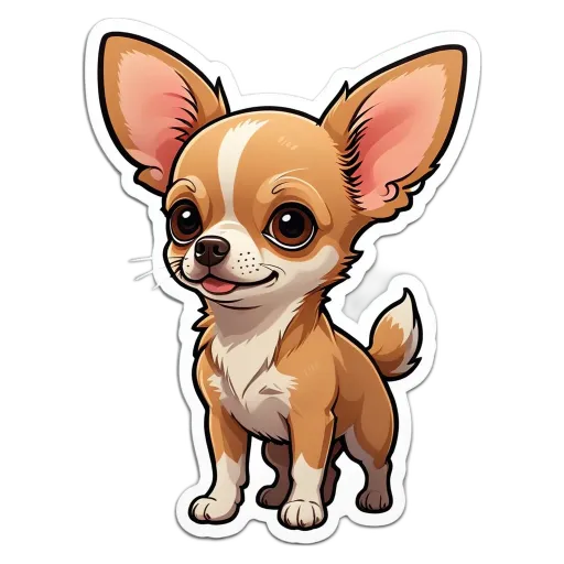 A cute little chihuahua dog with a black background.