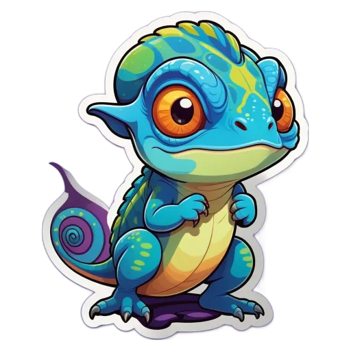 A colorful cartoon animal with a name tag that reads 'Bubbles'.