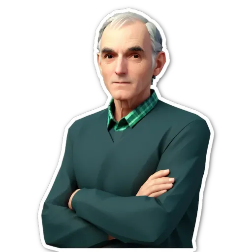 A green colored sweater with a man in it.