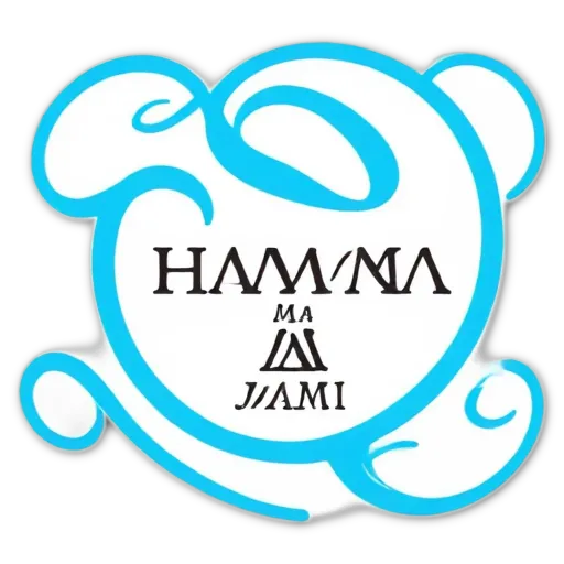 A blue and white logo that says Hamma'a Jami on it.