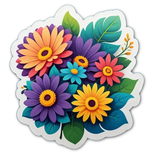 A colorful bouquet of flowers is displayed on a black background.