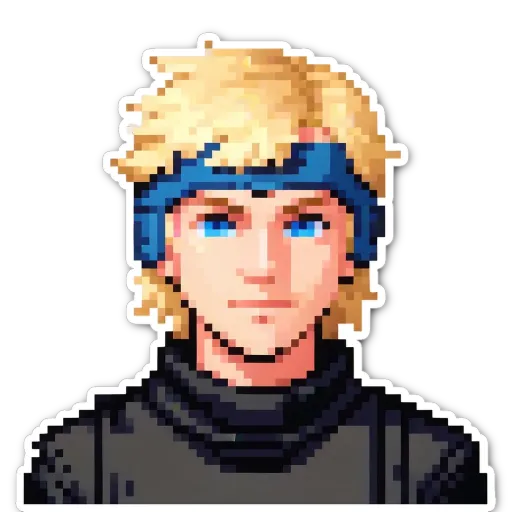 A very brief description of the image is that it is a man's face that is colored blue and black.