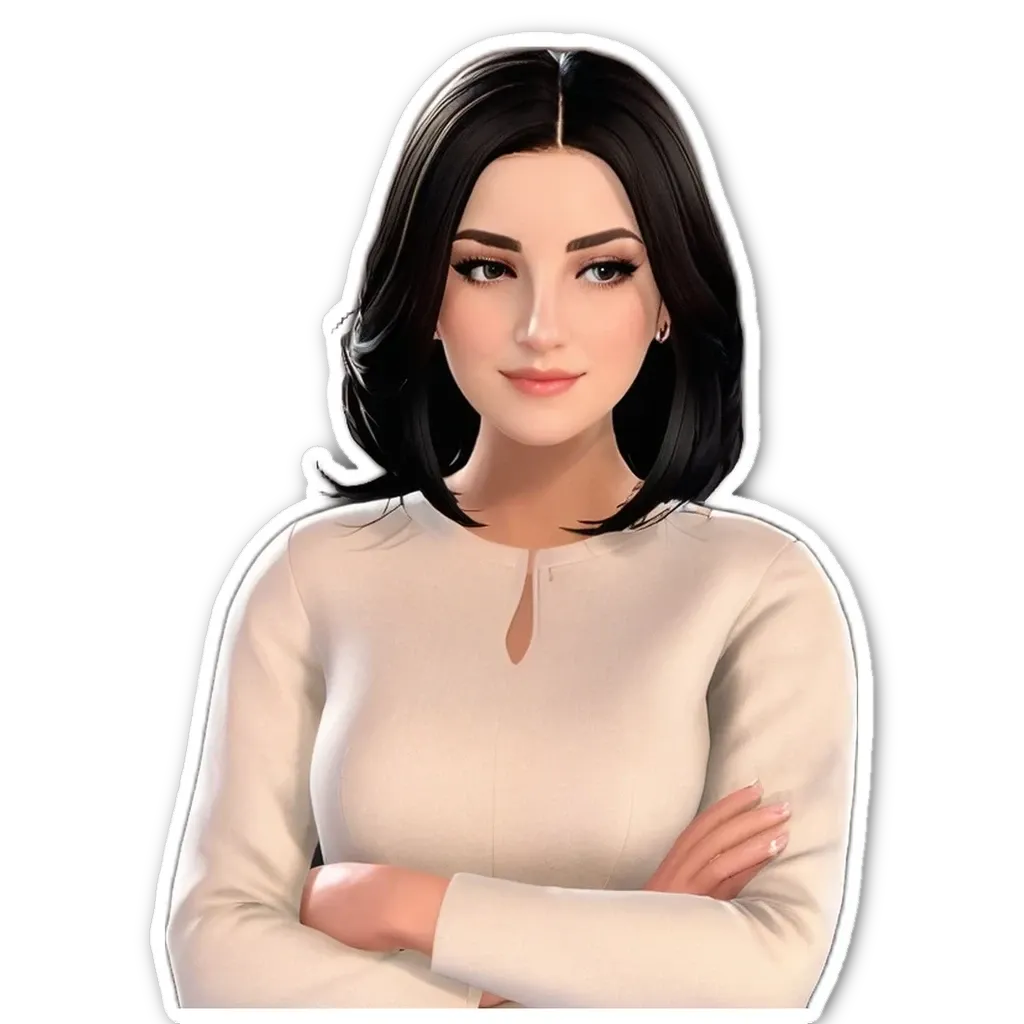 A woman in a white shirt whose face is not visible.