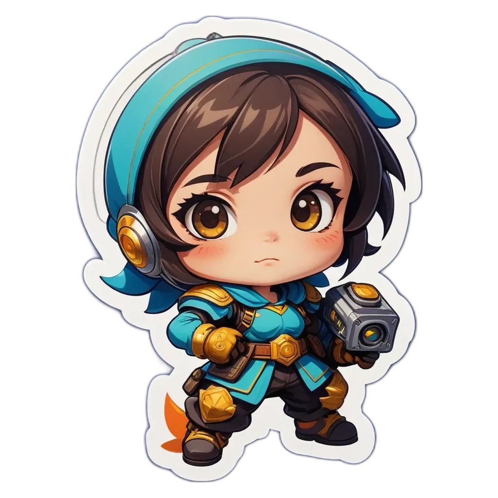 A girl is standing with a gun in a video game character.