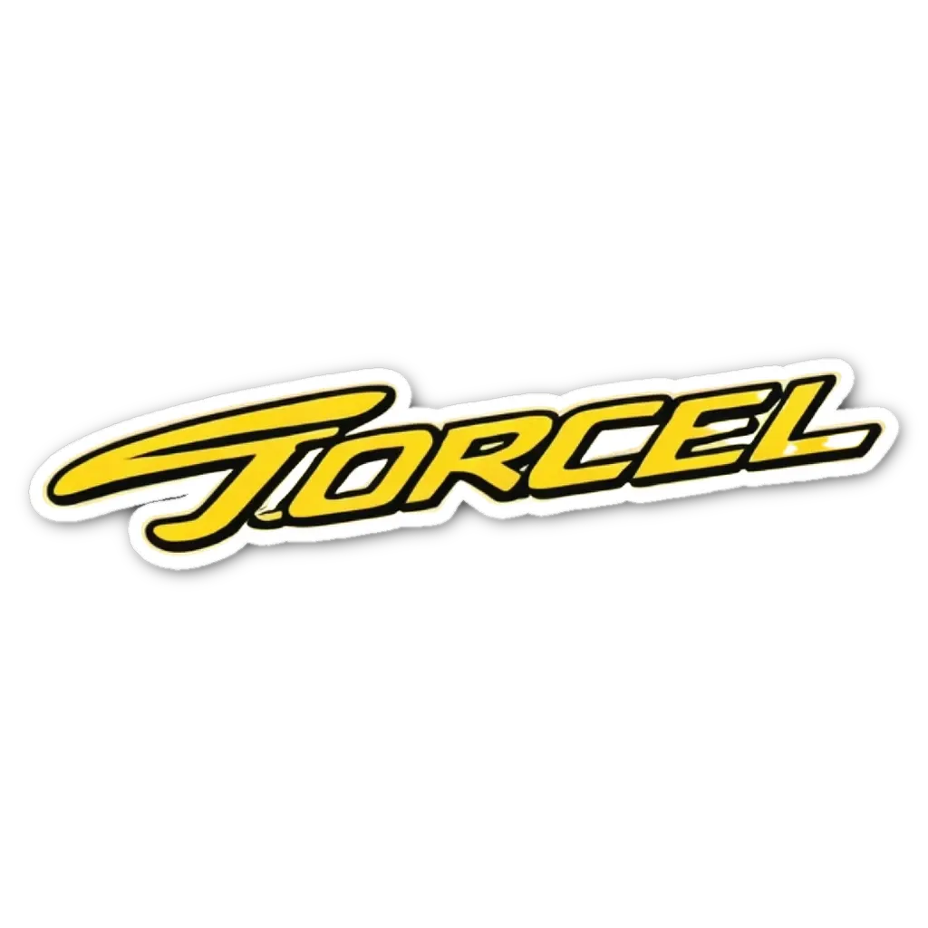 A black and yellow logo for a team called Torcel.