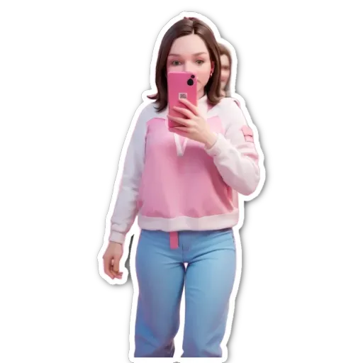 A girl is holding up her cell phone and taking a picture.