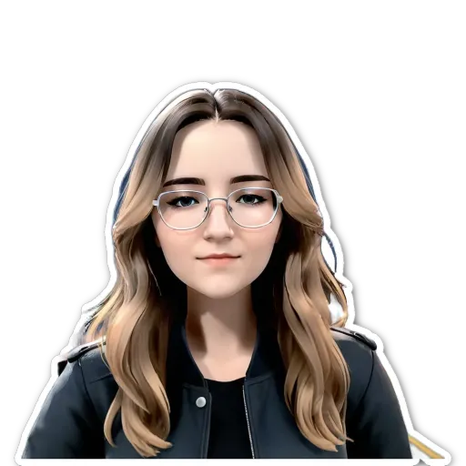 A girl wearing glasses and a black jacket.