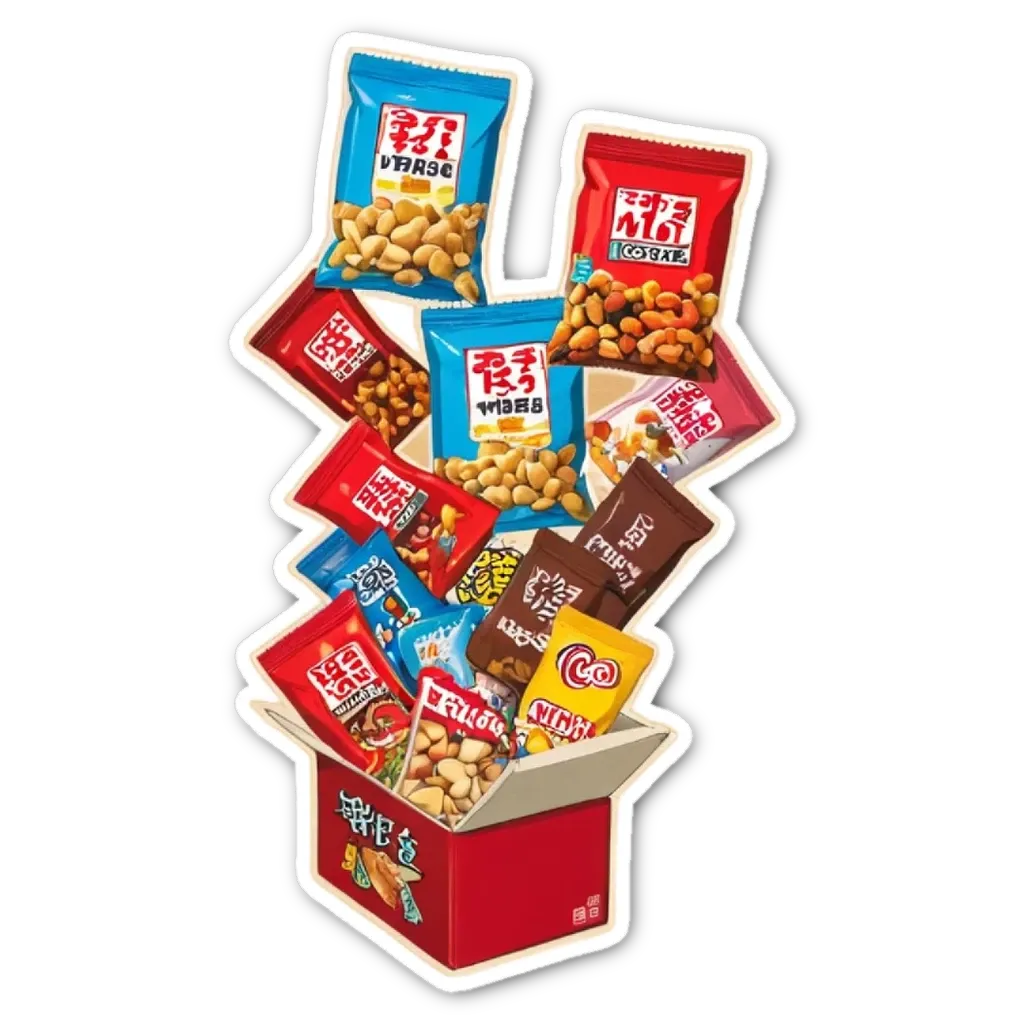 A variety of different flavored nuts stacked in a box.