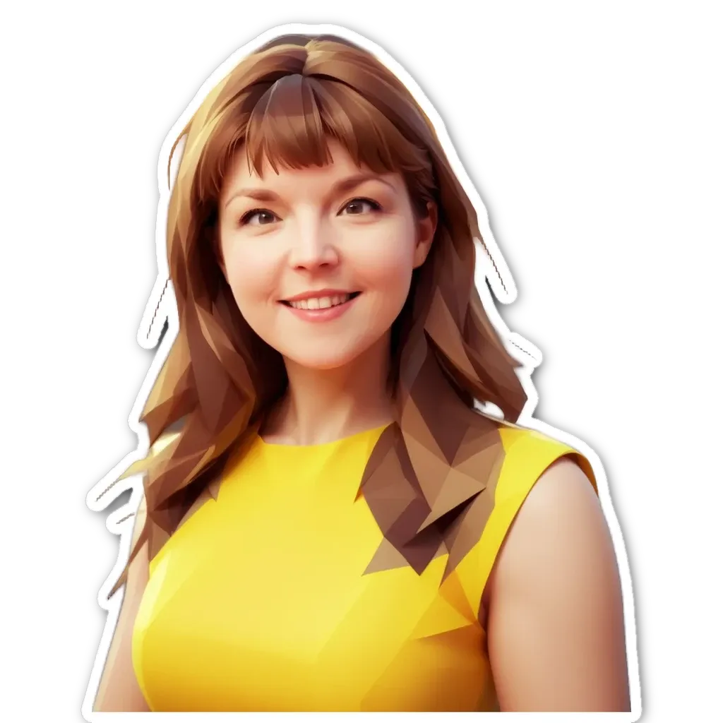 A yellow dress with a triangular shape on it.