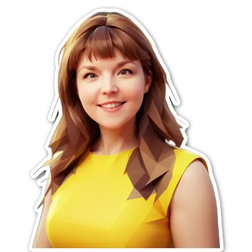 A yellow dress with a triangular shape on it.