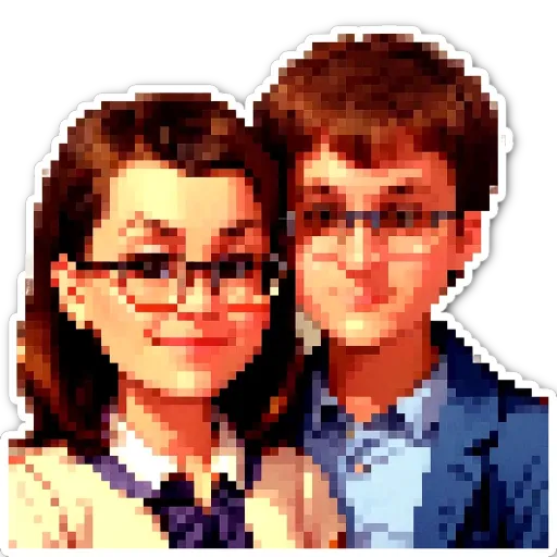 Two people wearing glasses are in a picture.