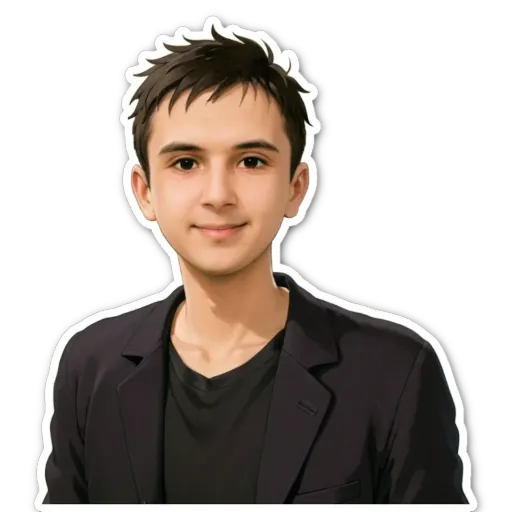 A young man wearing a suit is smiling.