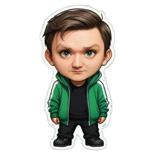A green and black character from a cartoon.