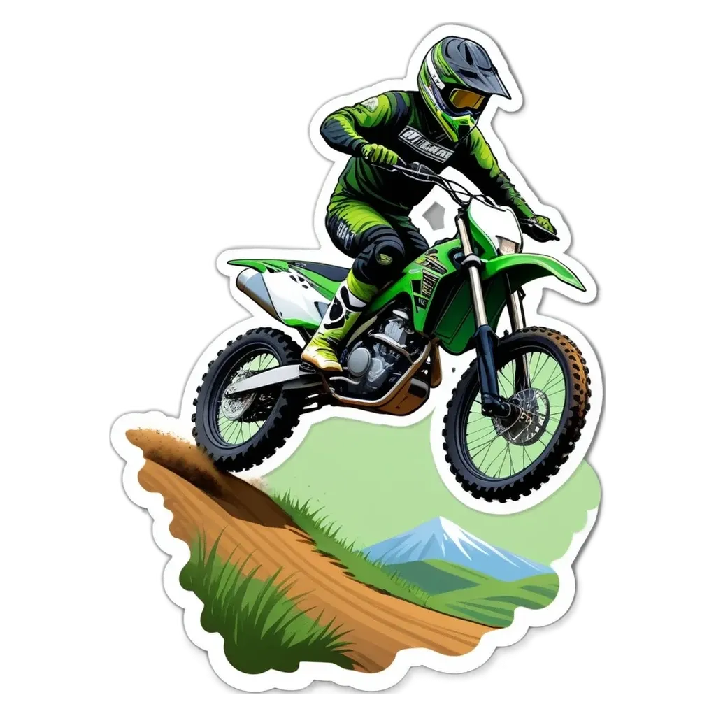 A man on a motorcycle doing a wheelie on a dirt track.