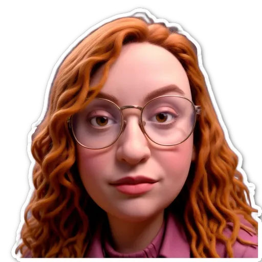 A girl wearing glasses and a pink shirt.