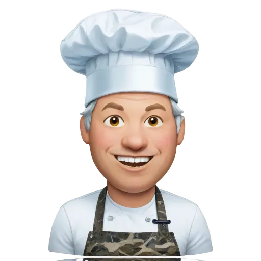 An image of a smiling chef in a white hat.