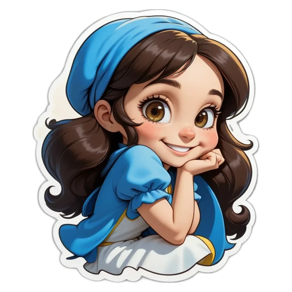 A girl with a blue scarf is smiling.