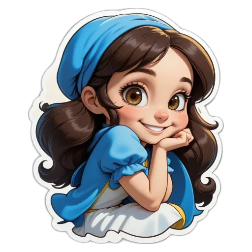 A girl with a blue scarf is smiling.