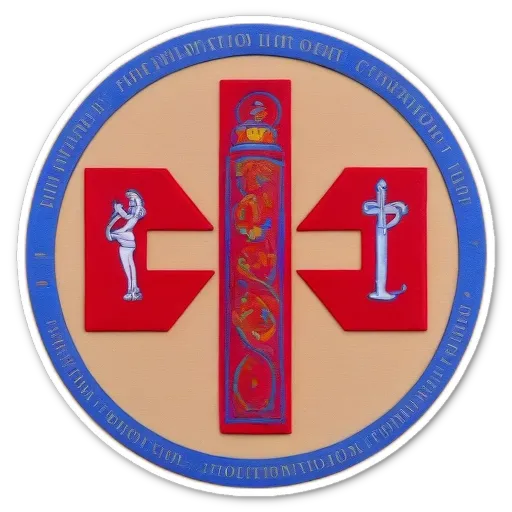 A symbolic image of a cross and two arrows pointing to it.