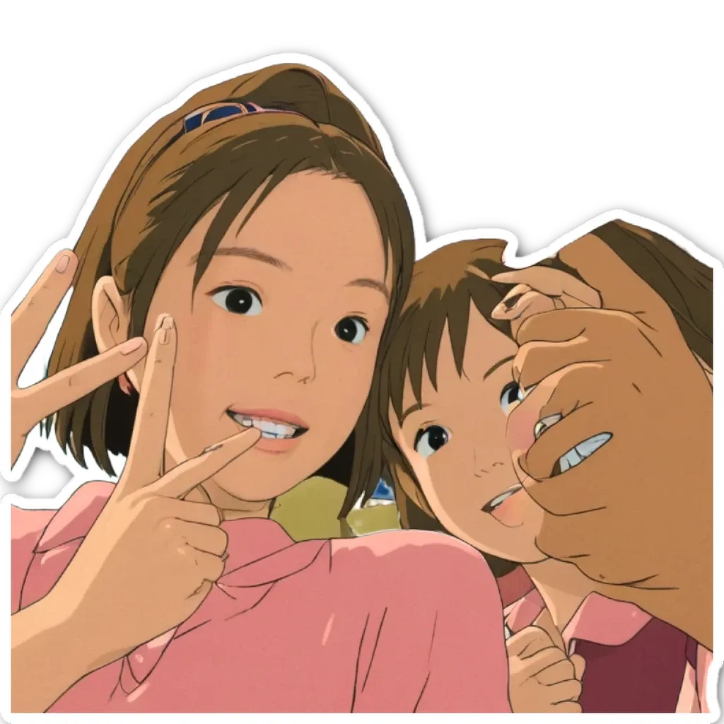 A woman is smiling at the camera and taking a picture of another woman.
