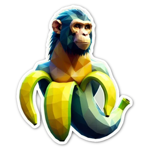 A monkey holding a banana in its hands.