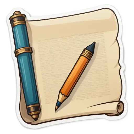 A piece of paper with a pencil on it that is also a textured item.