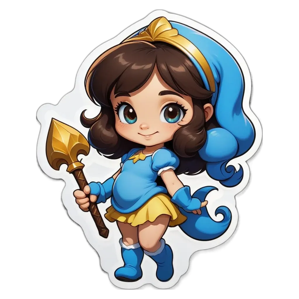 A girl holding a sword is on a black background.