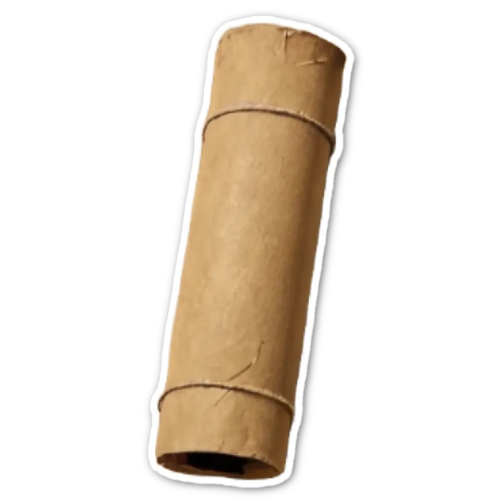 A brown rope wrapped around a cardboard box that is about to topple over.