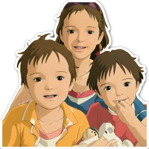 A girl is wearing a yellow shirt and standing next to two boys.