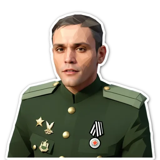 A man with a military uniform with a Star of the Country on it.