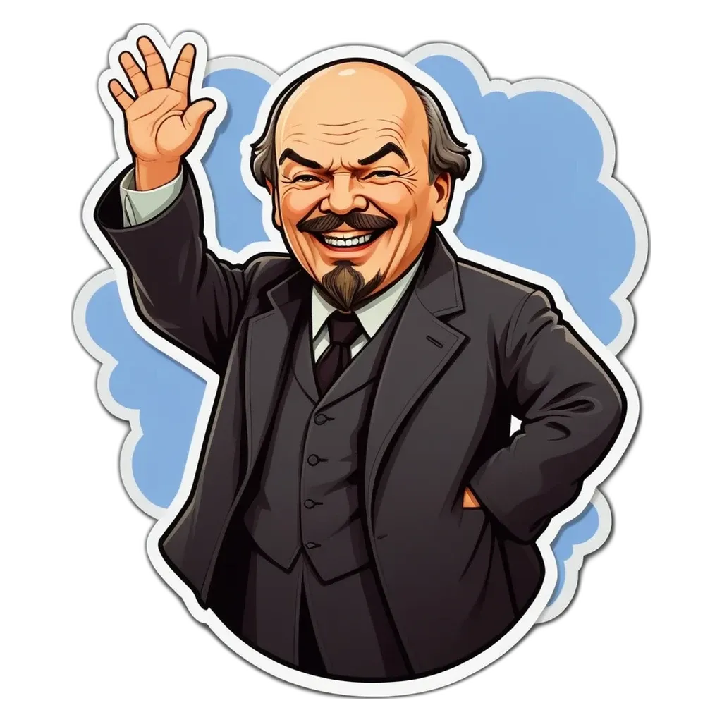 A man wearing a suit is waving at someone.