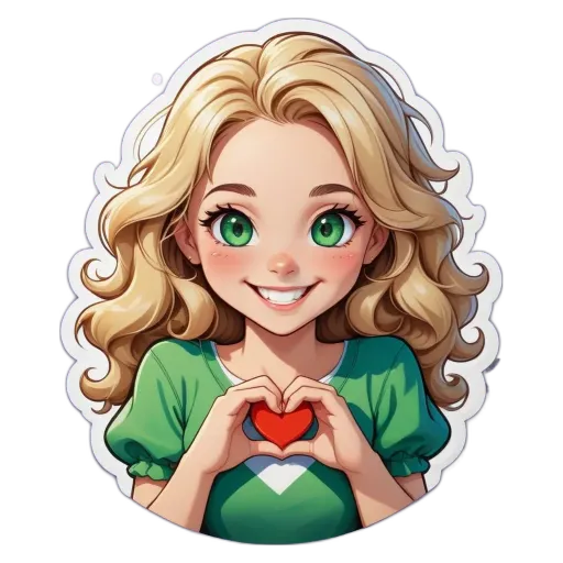 A girl with a heart.