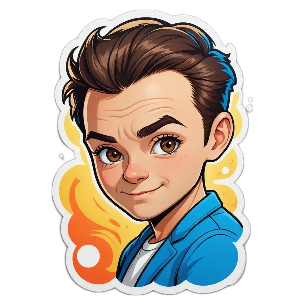 A boy with a blue jacket and brown hair.