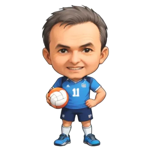 A man wearing a blue soccer outfit with the number 11 on the front.