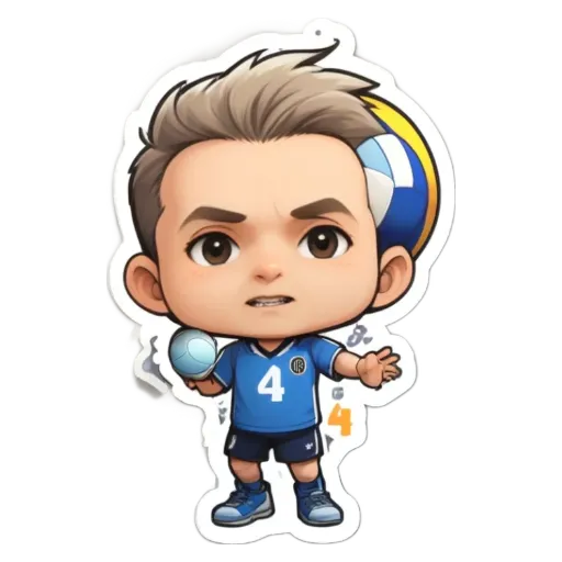 A boy who is very upset is holding a volleyball.