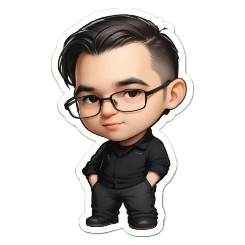 A boy wearing glasses is standing up with his hands in his pockets.