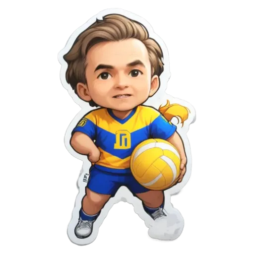 A boy is playing with a ball.