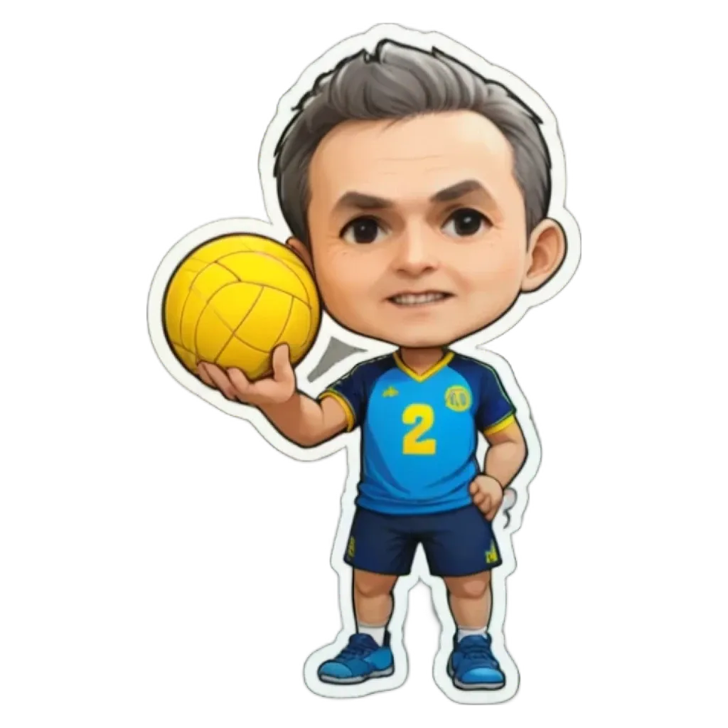 A boy is holding a ball with two jersey.