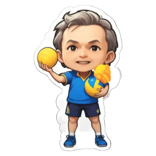 A boy is holding two sports balls.