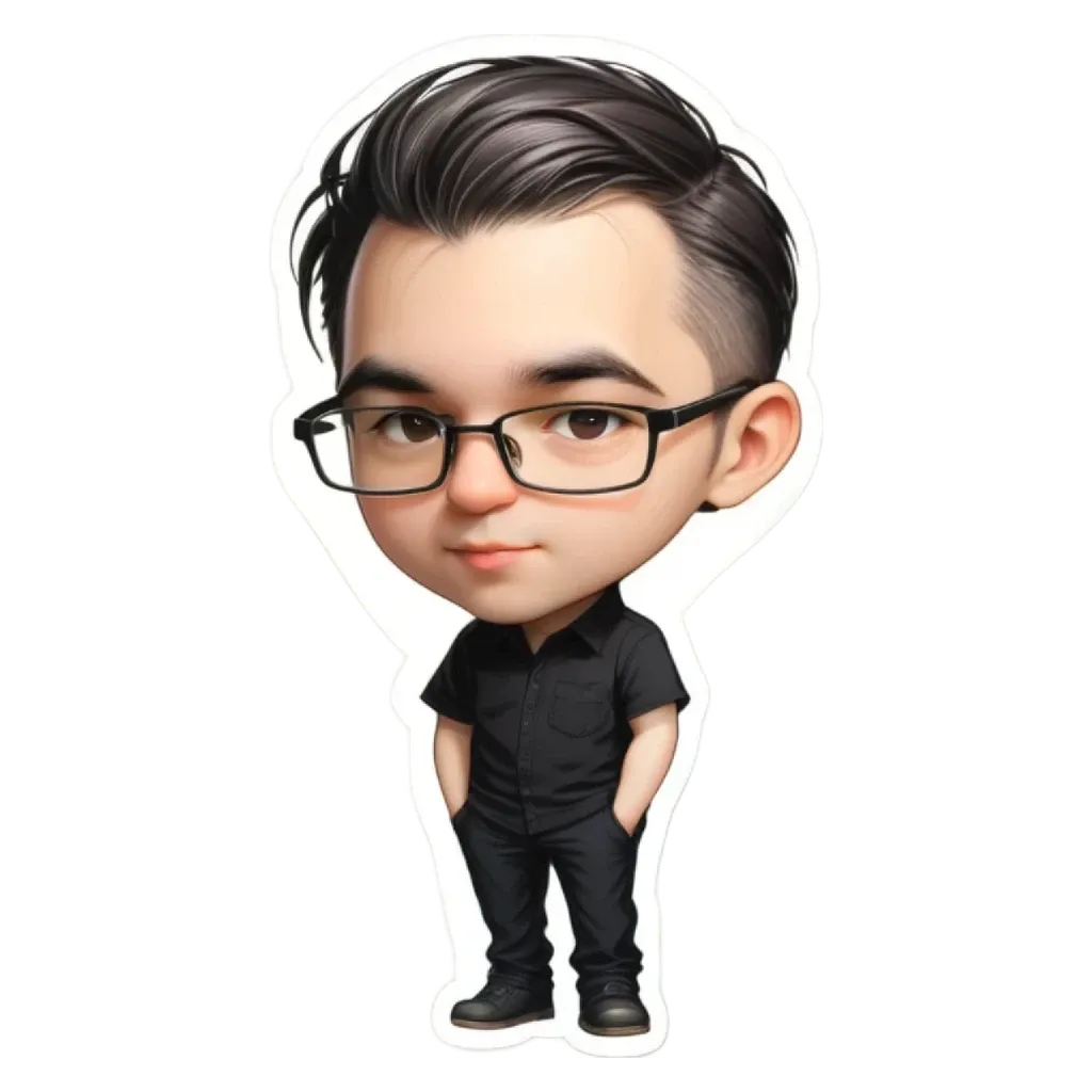 A boy wearing glasses is standing up.
