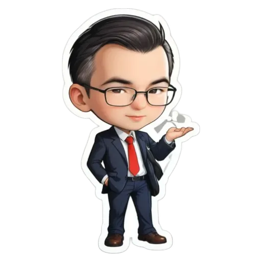 A boy wearing a suit and tie that is a cartoon.