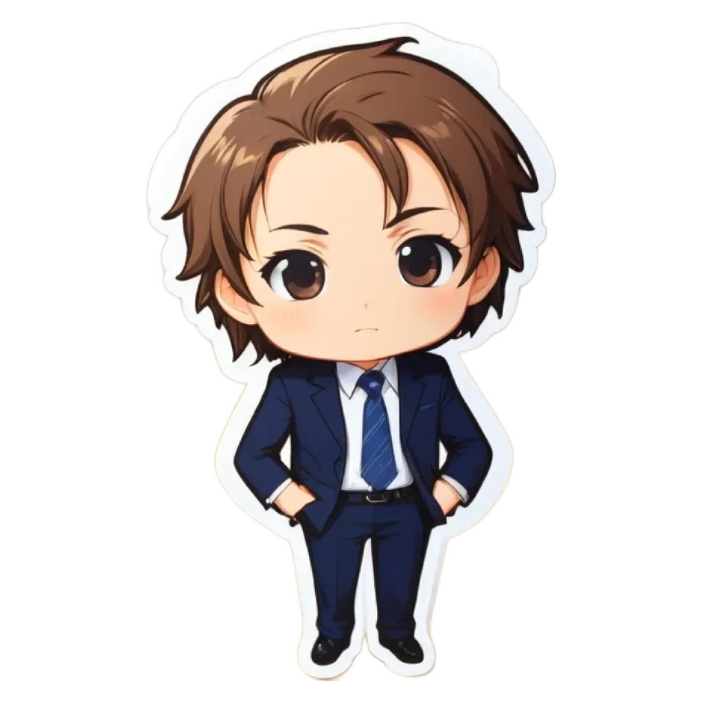 A boy is wearing a suit and tie that is cartoon like.